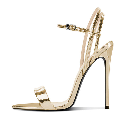 12cm Pointed-Toe Lace-Up Party Sandals | Evening Heels with Ankle Tie