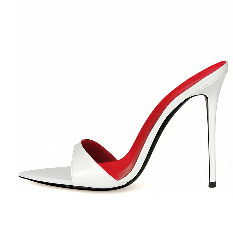 White Out Loud : Sculptural 12cm/13cm Heeled Sandals