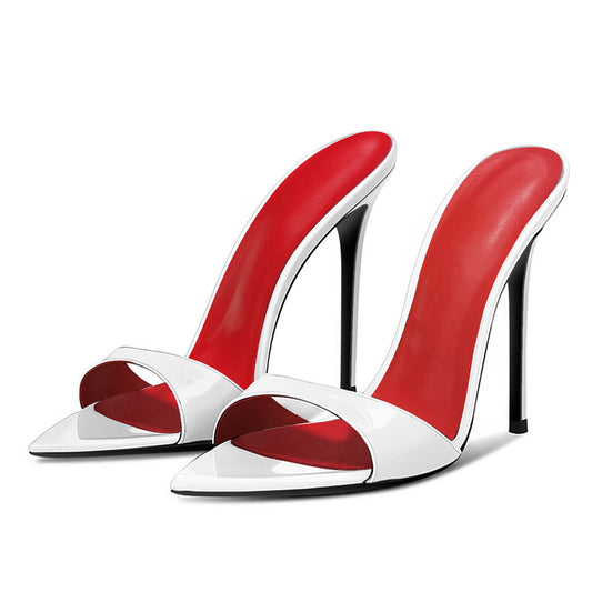 White Out Loud : Sculptural 12cm/13cm Heeled Sandals