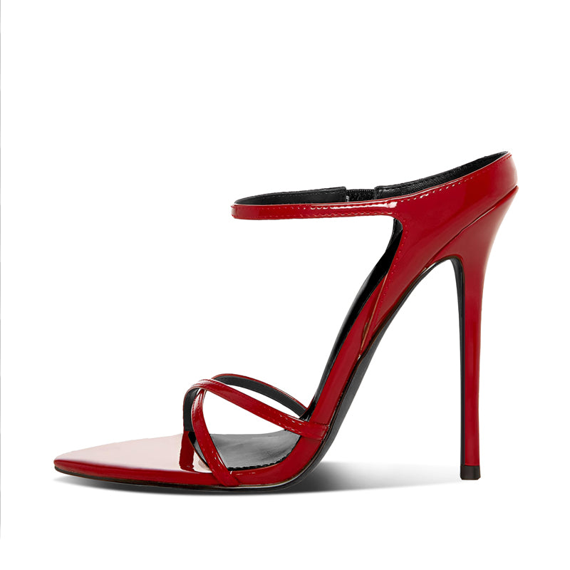 12cm Sexy Stiletto Sandals - Razor Pointed-Toe & X-Strap Slingback Design