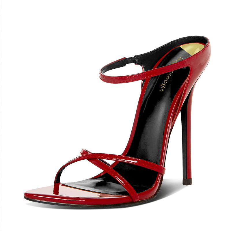 12cm Sexy Stiletto Sandals - Razor Pointed-Toe & X-Strap Slingback Design