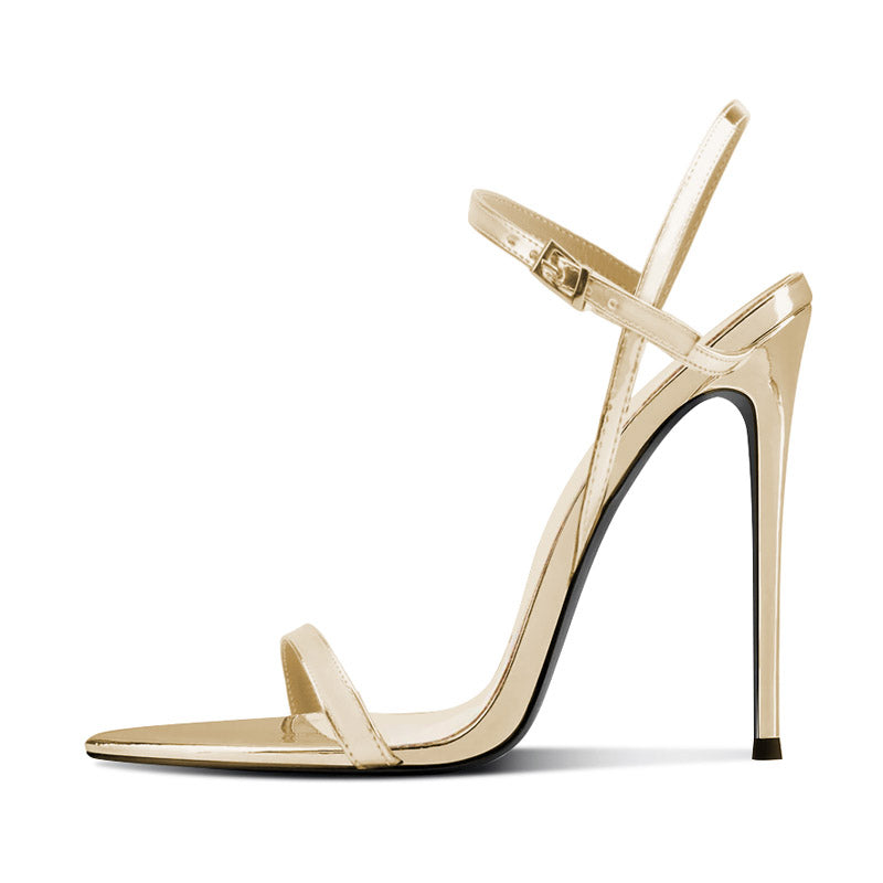 12cm Sultry Pointed-Toe Strappy High Heel Sandals