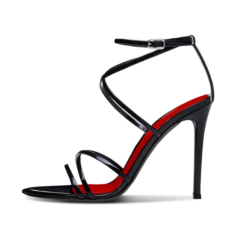 12cm Wraparound Ankle Strap Sandals