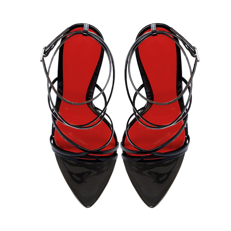 12cm Wraparound Ankle Strap Sandals