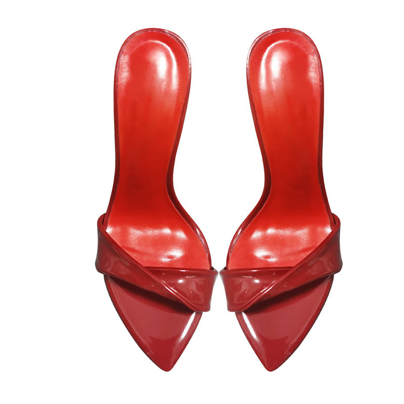 Vortex Noir: 12cm Black high heel sandals
