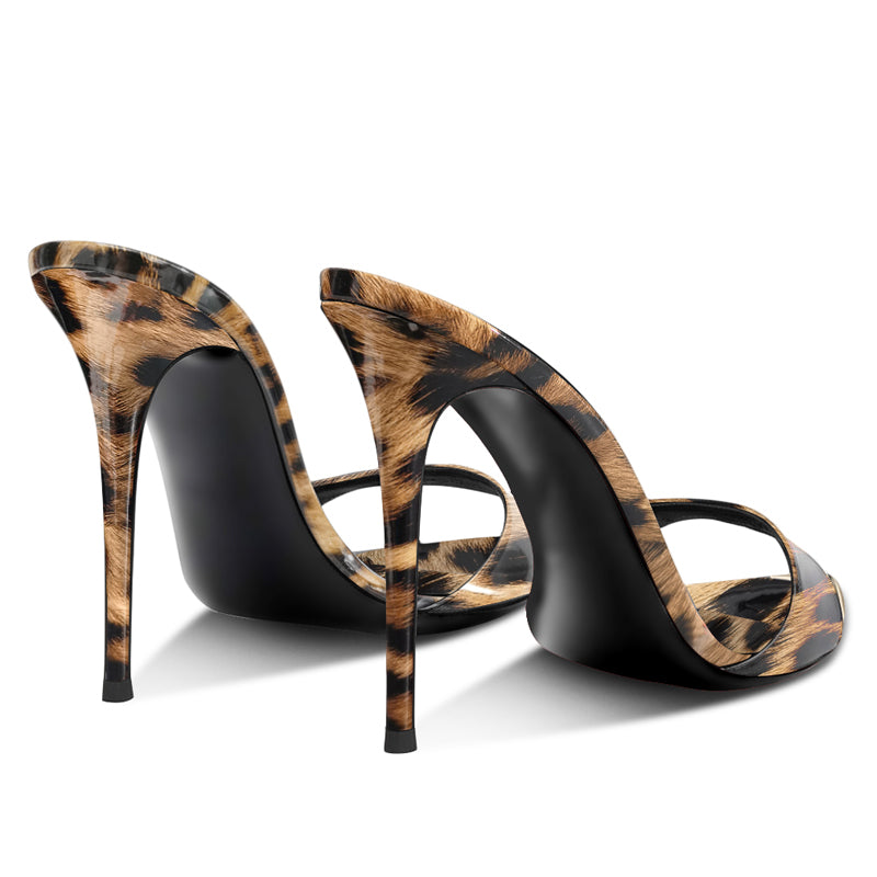 Black Pointed Toe Metal Accent High Heel Slingback Sandals - Women's Fashion Footwear