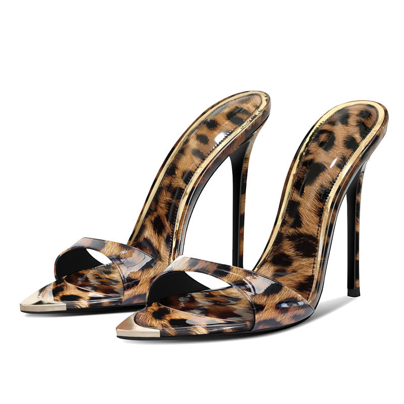 Elevate Your Presence: 12cm Gold Accent Heeled Sandals