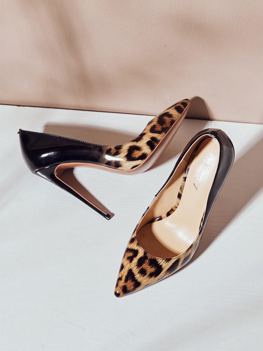 Leopard print fades into black