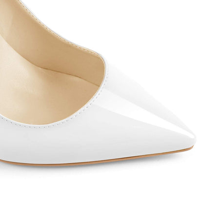 White Classic Heels