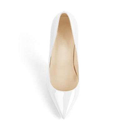 White Classic Heels