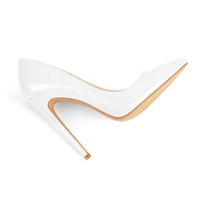 White Classic Heels