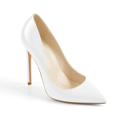 White Classic Heels