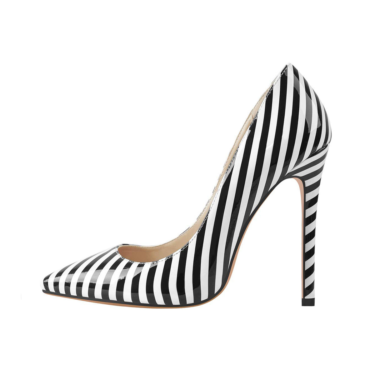 Black and white patterned shoes