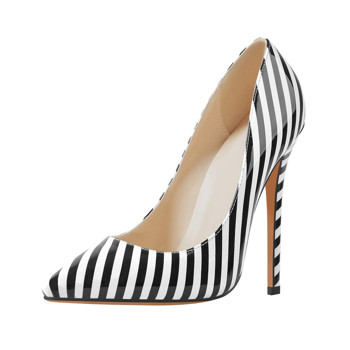 Black and white patterned shoes