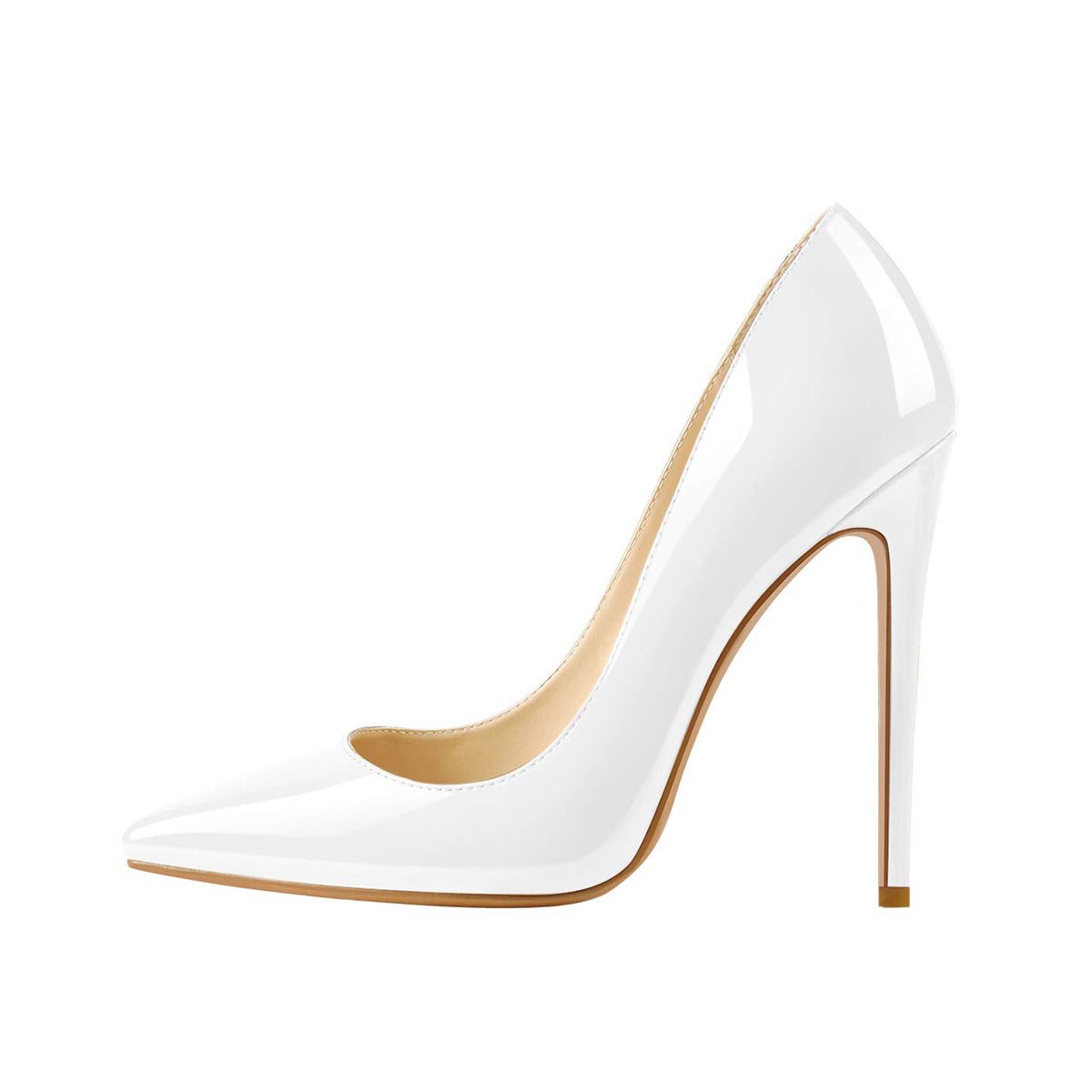 White Classic Heels