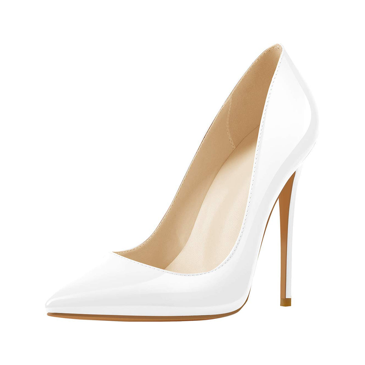 White Classic Heels