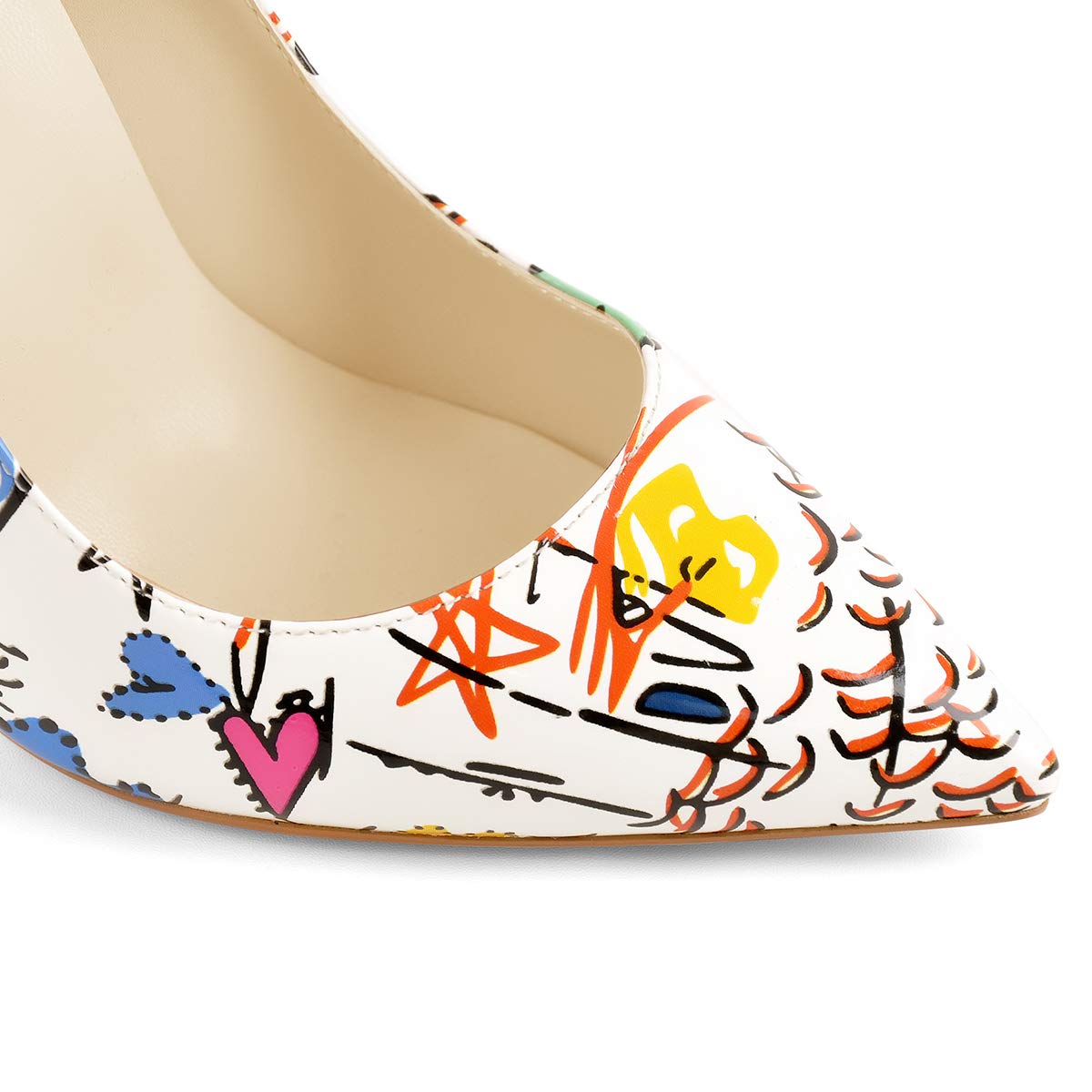 Coloured printed high heels