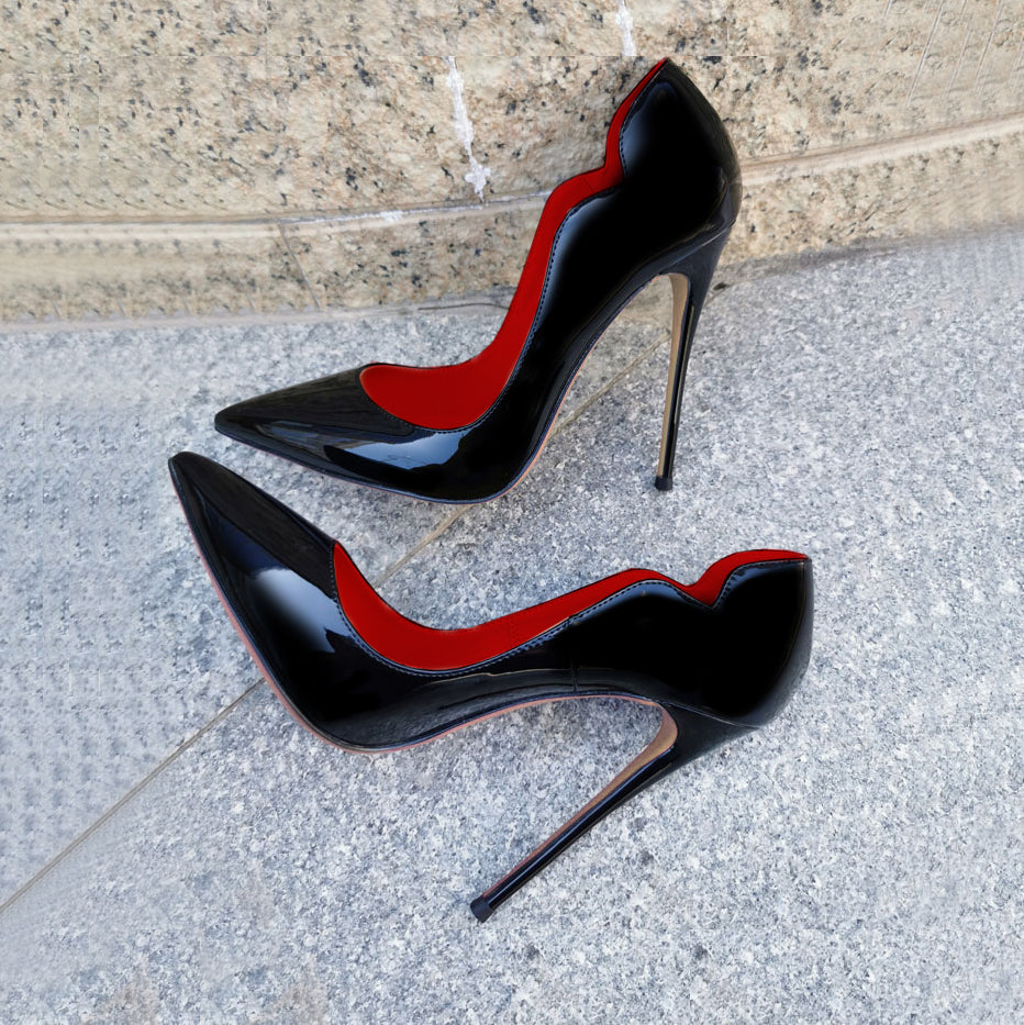 Sexy heels with irregular edges